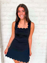 Load image into Gallery viewer, Easily My Favorite Black Scallop Dress