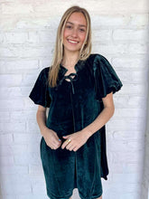 Load image into Gallery viewer, Upon Request Green Velvet Dress