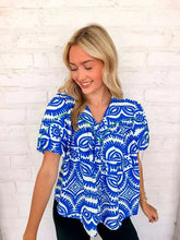 Load image into Gallery viewer, Time To Vacay Blue Top