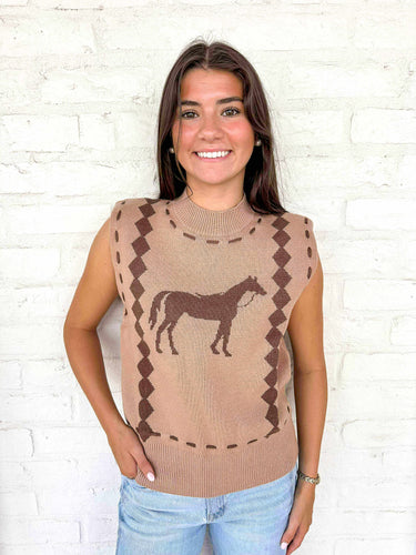THML But With You Camel Horse Top