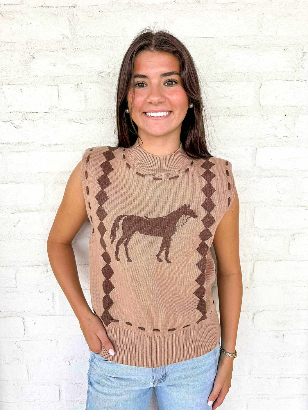 THML But With You Camel Horse Top