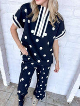 Load image into Gallery viewer, Polka Dot Fever Black Pant Set
