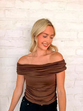 Load image into Gallery viewer, Way To Go Brown Fold Over Top