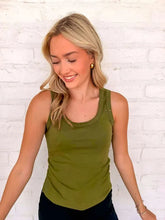 Load image into Gallery viewer, Such A Stud Light Olive Scoop Neck Tank