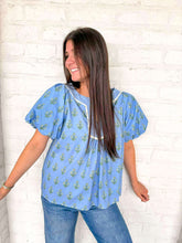 Load image into Gallery viewer, Winning The Game Denim &amp; Sage Top