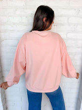 Load image into Gallery viewer, Queen Of Sparkles Pink Pelican in Santa Hat Sweatshirt