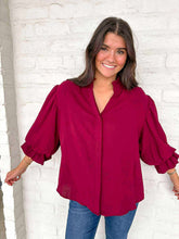 Load image into Gallery viewer, Anything and Everything Burgundy Top