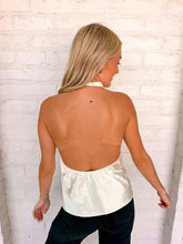 Load image into Gallery viewer, Hold Onto Memories Cream Halter Top