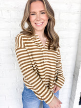 Load image into Gallery viewer, Fired Up Camel Stripe Top