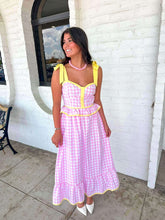 Load image into Gallery viewer, Shores Of Shells Pink Gingham Dress