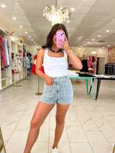 Load image into Gallery viewer, The Austin Stitch Denim Shorts
