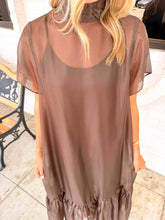 Load image into Gallery viewer, Delicate Darling Brown Midi Dress