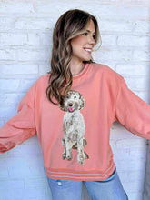 Load image into Gallery viewer, Queen Of Sparkles Peach Doodle Sweatshirt
