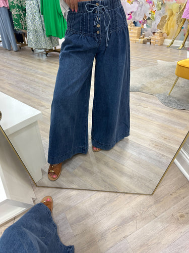 Afford A Way Wide Leg Dark Denim