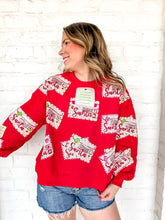 Load image into Gallery viewer, Queen Of Sparkles Letters to Santa Red Sweatshirt