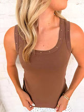Load image into Gallery viewer, Such A Stud Chocolate Scoop Neck Tank
