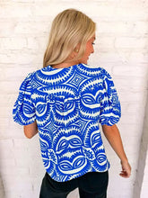 Load image into Gallery viewer, Time To Vacay Blue Top