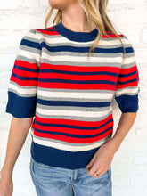 Load image into Gallery viewer, THML Sail To Me Navy Stripe Top