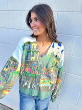 Load image into Gallery viewer, Queen Of Sparkles Mardi Gras Parade Scene Cardigan