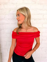 Load image into Gallery viewer, Way To Go Red Fold Over Top