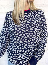 Load image into Gallery viewer, THML Spotted You Navy Sweater