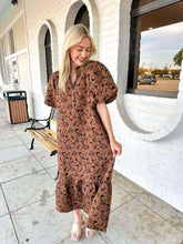 Load image into Gallery viewer, Forever Yours Brown Midi Dress
