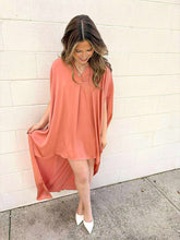 Load image into Gallery viewer, Give Me Your Number Details Peach Dress
