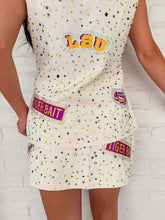 Load image into Gallery viewer, Queen Of Sparkles LSU Multi Rhinestone Scattered Logo Vest