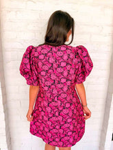 Load image into Gallery viewer, Poppy Love Pink Jacquard Dress