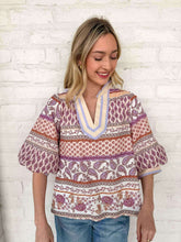 Load image into Gallery viewer, Flower Power Sand Multi Print Top