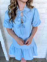 Load image into Gallery viewer, Classy Viewings Blue Twill Dress