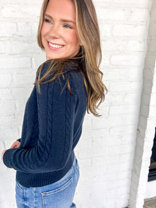 Falling For The Truth Navy Top