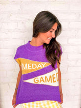 Load image into Gallery viewer, Happy Gameday Purple Knit Sweater