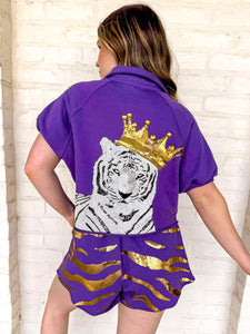 Queen Of Tiger Stripe Crown TOP