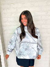 Load image into Gallery viewer, Queen Of Sparkles Camo Grey Rhinestone Mock Sweatshirt