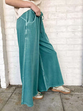 Load image into Gallery viewer, Around Town Teal Terry Washed Pants