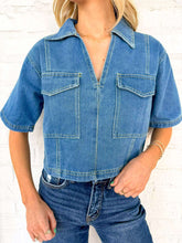 Load image into Gallery viewer, Deeply Cute Denim Top