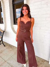 Load image into Gallery viewer, Back To Me Brown Woven Jumpsuit
