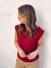 Load image into Gallery viewer, Knit To Be Burgundy Top