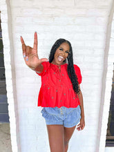 Load image into Gallery viewer, Geaux For A Touchdown Red Top