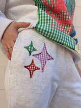 Load image into Gallery viewer, Queen Of Sparkles Grey Gingham QOS Sparkle Sweatpant