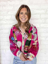 Load image into Gallery viewer, Queen Of Sparkles Hot Pink NYE Icon Cardigan