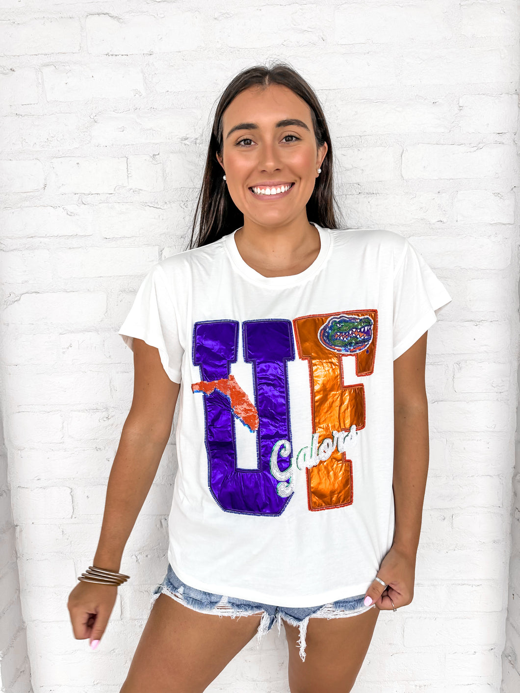 Queen Of Sparkles Florida Metallic Icon Tee
