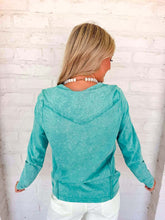 Load image into Gallery viewer, Cozy Days Mint Long-sleeve Top