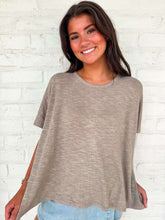 Load image into Gallery viewer, Sunset Stroll Ash Mocha Oversized Top