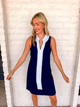 Load image into Gallery viewer, Dear Miss Navy Linen Dress