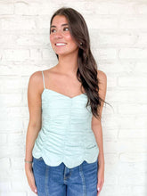 Load image into Gallery viewer, Right Ruched Blue Top
