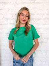 Load image into Gallery viewer, Fill My Cup Cropped Kelly Green Tee