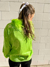 Load image into Gallery viewer, Queen Of Sparkles Green Full Sequin Grinch Sweatshirt