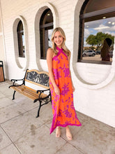 Load image into Gallery viewer, Tropical Moves Orange Dress